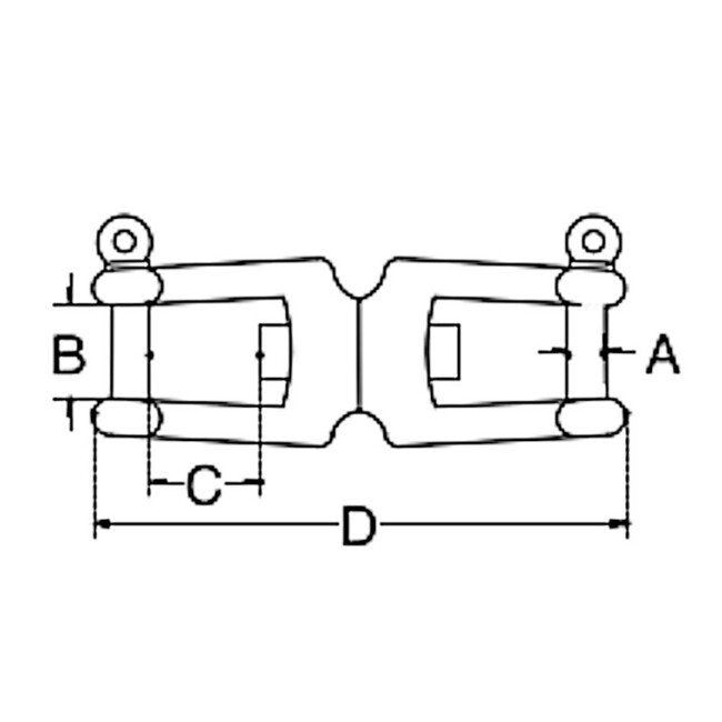 Stainless Steel Swivel - 5/16" Jaw & Jaw Swivel - Image 2