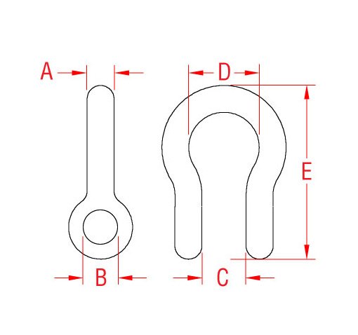 316-NM Stainless Steel Anchor Shackle Body, 7/16 Inch - Image 2