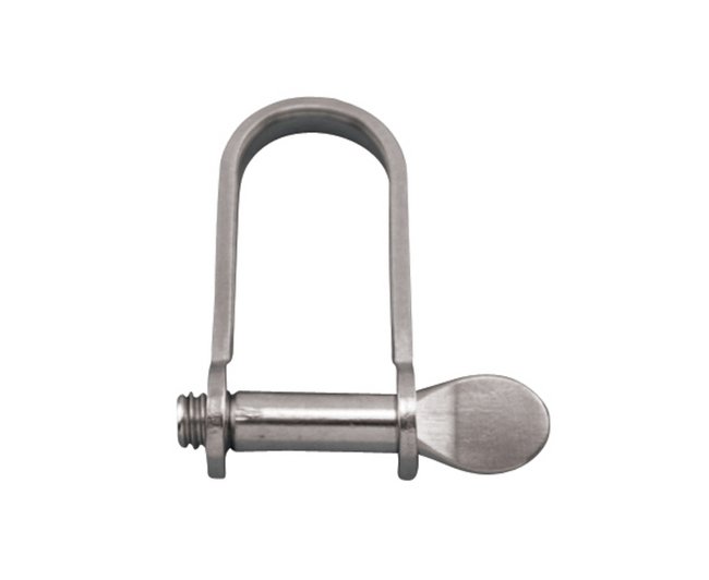 304 Stainless Steel Stamped D Shackle with Screw Pin - 5/16-Inch Size A - Image 1