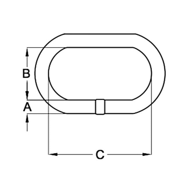 Grade 80 5/8" Oblong Master Link - 9,000 lbs WLL - Image 2
