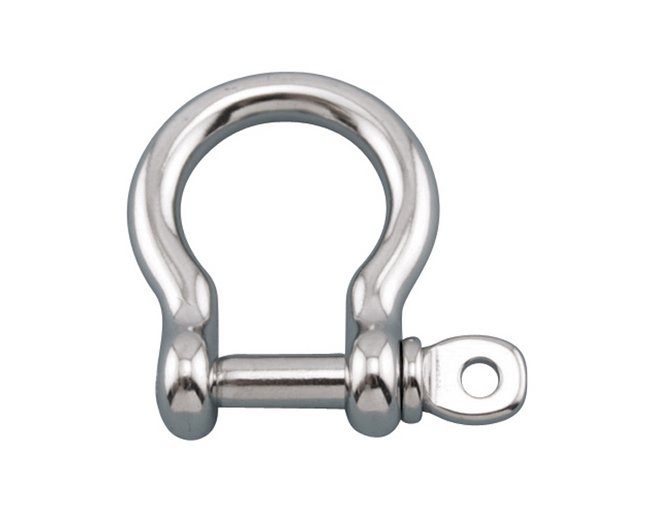 7/8 Inch 316 Stainless Steel Bow Shackle with Screw Pin - Image 1
