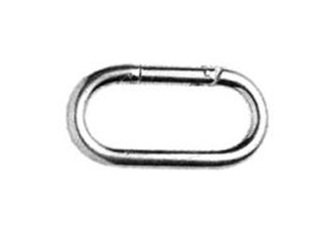 Zinc & Nickel Plated Steel Spring Hook - 3/8" x 4" - Image 1