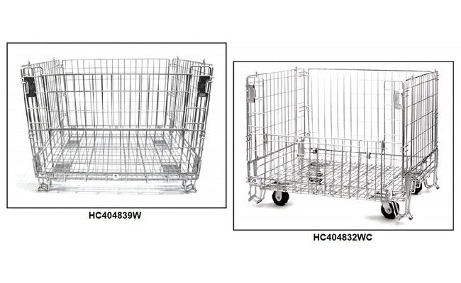 Heavy-Duty 40 Inch Wire Container with 1/2 Drop Front Gate - Image 1