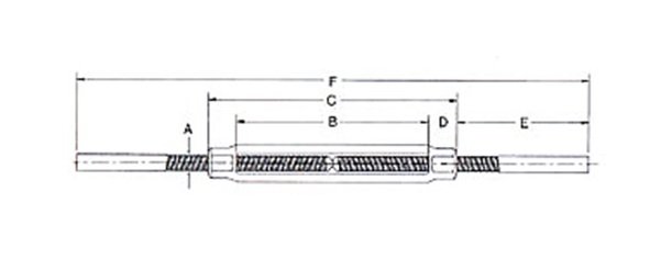 Galvanized Drop Forged Turnbuckles - Self-Colored Stub End, 5/8 x 6 - Image 2