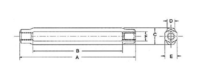 Galvanized Drop Forged Turnbuckle Body - 1/2 x 6 - Image 2