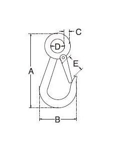 Stainless Steel Fixed Eye Slip Hooks - Type 316, Precision Cast - Image 2