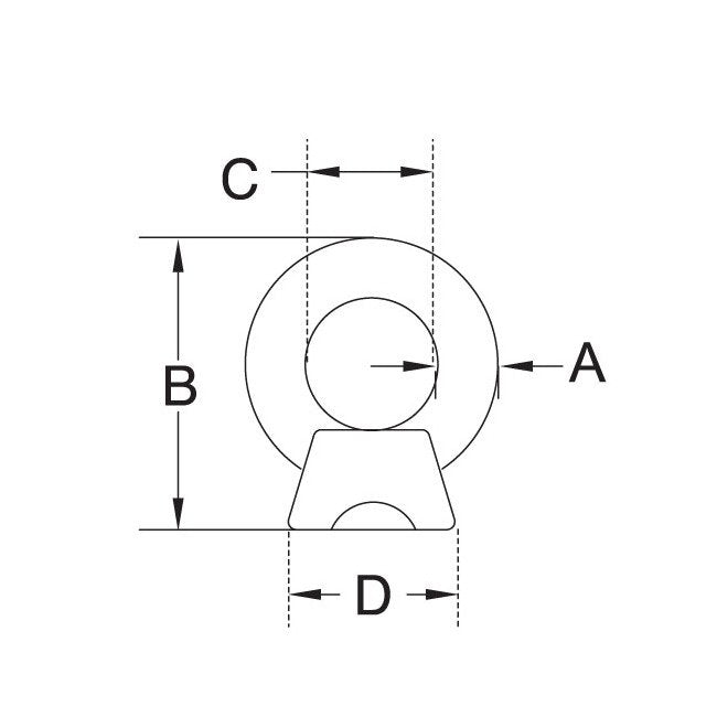 Precision Stainless Steel Lifting Eye Nut T316 - 1/4" - 20 - Image 2