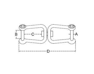 Stainless Steel Jaw & Jaw Swivel with Flush Pin - Image 2