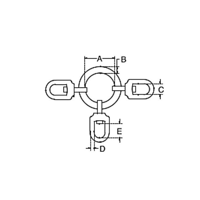 Stainless Steel Swivel Ring with 3 Swivel Hooks - Image 2