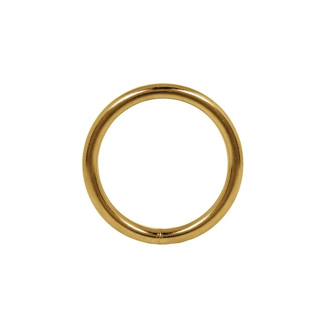 Industrial Grade Brass-Plated Steel Round Rings - Image 1