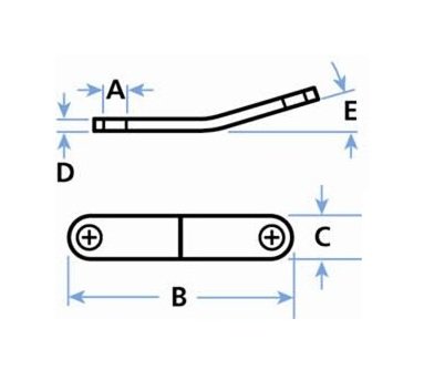 Stainless Steel Wire Rope Lanyard Mounting Tab - Image 2