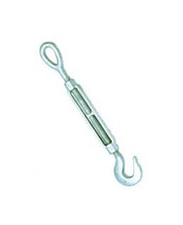 Galvanized Drop Forged Turnbuckle Hook & Eye, 5/16 x 4-1/2 - Image 1
