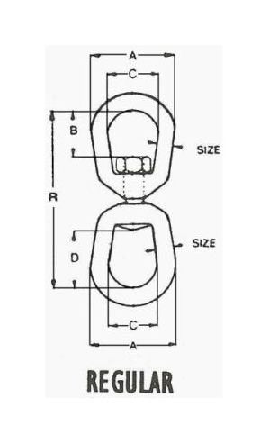 Heavy-Duty Swivel Eye & Eye 5/16 - 1,250 lbs WLL - Image 2