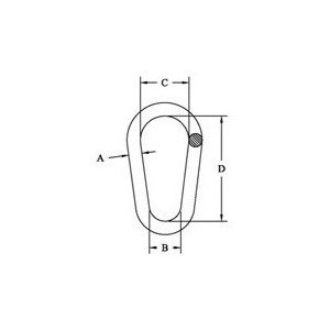 Stainless Steel T316 Pear Shaped Master Link 5/8" - Image 2