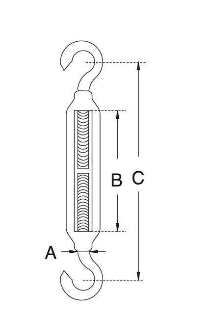 Stainless Steel Hook & Hook Turnbuckles - Type 316, Precision Cast - Image 2