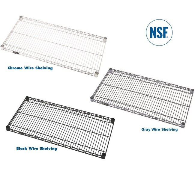 72x18 Chrome Epoxy Wire Shelving Unit - Image 1