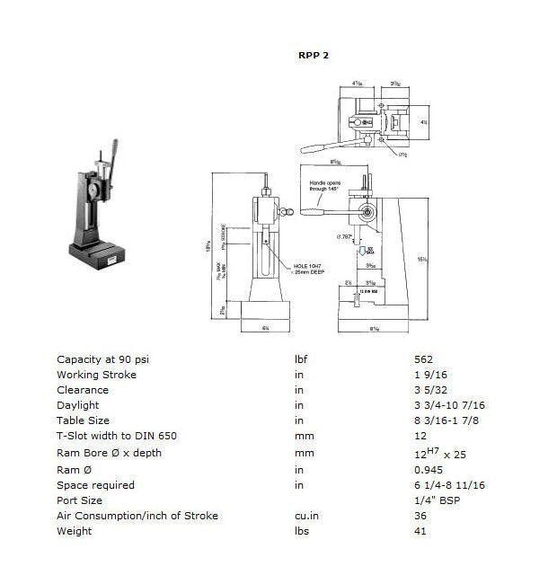 Professional Rack and Pinion Press - Image 1