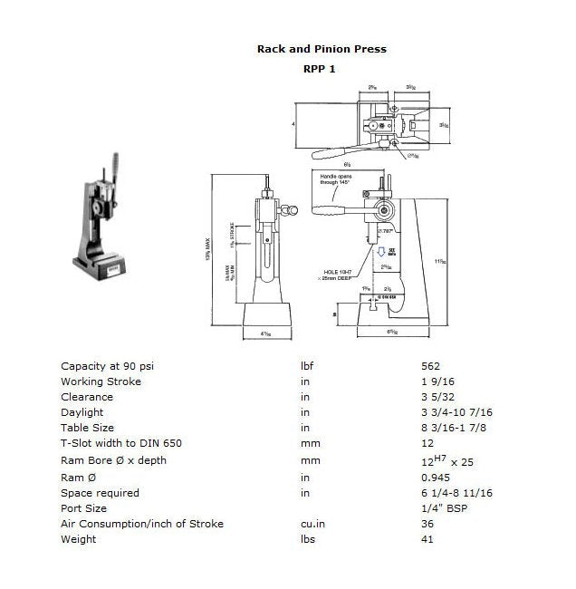 Heavy-Duty Rack and Pinion Press - Image 1