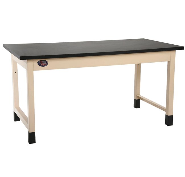 Stainless Steel Heavy-Duty Lab Bench with PVC Boots - Image 1