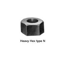 Heavy Hexagon Nuts - USA Made, 3/8-16 Thread, Black Oxide Finish - Image 1