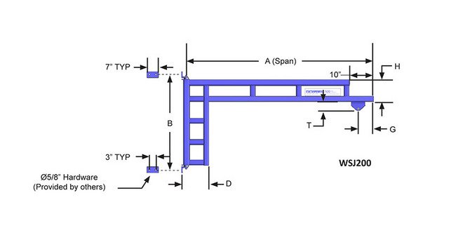 Enclosed Track Wall Cantilever Workstation Jib Crane - Image 2