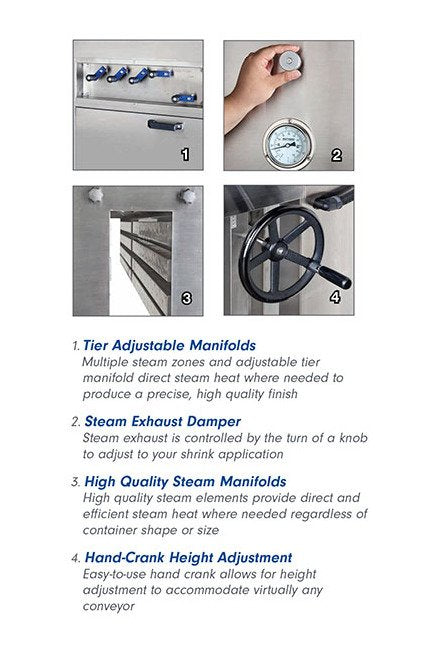 WSN 3000 - 118" Steam Heat Tunnel for Shrink Sleeve Labeling - Image 2