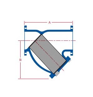 Sure Flow YF250 8 Inch Class 250 Ductile Iron Flanged Y Strainer - Image 2