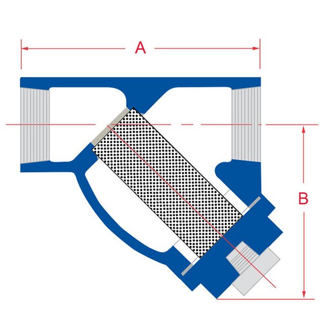 Sure Flow YT6SS 1/2'' 316 Stainless Steel NPT Socket Weld Y Strainer - Image 2