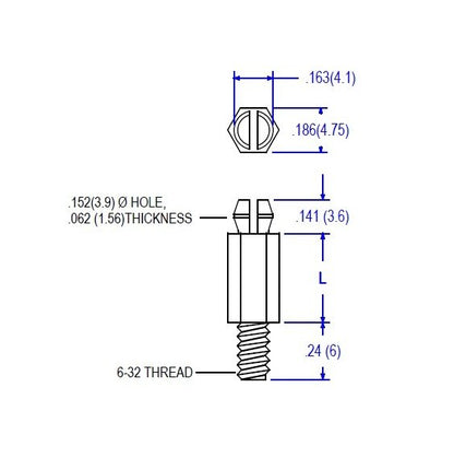 Nylon Male Threaded Support Post for Circuit Board Mounting - Image 2