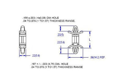 Dual Locking Board Support - .156 Board Hole x .187 Chassis Hole - Image 2