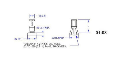 Nylon Flat Board Support for .217 Chassis Hole (08 Series) - Image 2