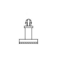 64 Series Circuit Board Supports with .100 Board Hole x Adhesive Base