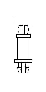 Nylon 72 Series PCB Support .157 Board Hole x .157 Chassis Side - Image 1