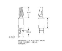 Mini Locking Circuit Board Support, .125 Board Hole x .125 Chassis Hole