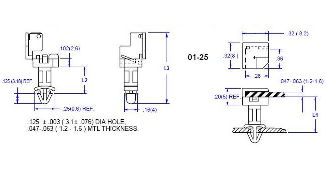 25 Series Edge Mount Circuit Board Supports - Image 2