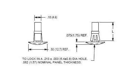 40 Series Nylon Support Post for .04-.062 Chassis Thickness - Image 2