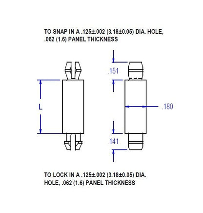 16-Series Miniature Support Post - Nylon PCB/Chassis Hole Supports - Image 2