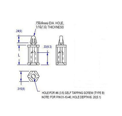 Nylon Self-Tapping Screw for Circuit Board Supports - Image 2