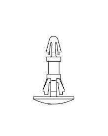 Reverse Locking Board Support - .156 Board Hole x .250 Chassis Hole - Image 1