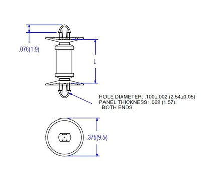 PCB Support Cups for .062 Panel Thickness - 81 Series - Image 2