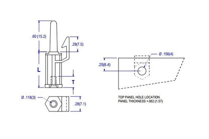 73 Series Edge Mount PCB Support Screw with Self-Tapping Chassis Screw - Image 2