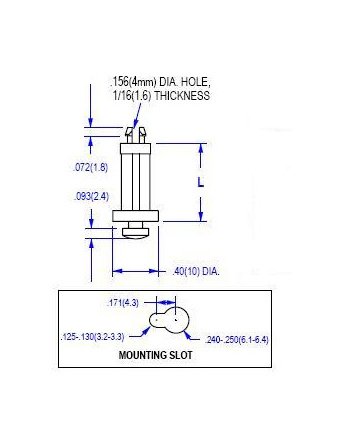 12 Series Nylon Circuit Board Supports with Keyslot x .156 Hole - Image 2