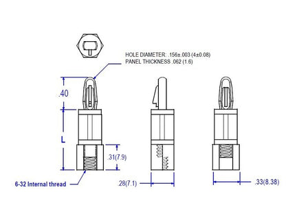 Threaded Circuit Board Support 6-32 Chassis Mount - Image 2