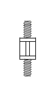 Nylon 66 Threaded Male Circuit Board Support 6-32 Thread Both Ends - Image 1