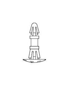 Reverse Locking Board Support - .156 Board Hole, .062 Panel, .213 Chassis Hole, .04-.062 Chassis - Image 1