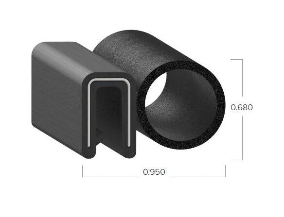 Uni-Grip 0.950" x 0.680" Rubber Bulb Seal - Image 2