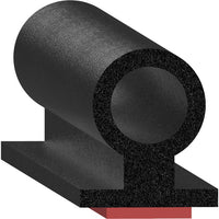 Uni-Grip 0.625x0.675 Bulb Seal - Rubber Sponge Tape Mount