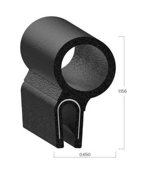 Uni-Grip 1.156x0.650 PVC/Rubber Bulb Seal - Image 2