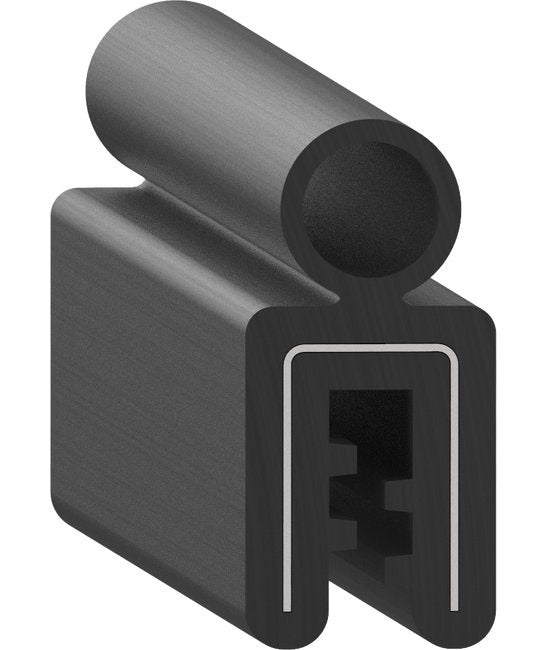 Uni-Grip 0.450x0.950 in Rubber Bulb Seal for Agricultural Equipment - Image 1