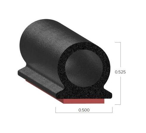 Uni-Grip 0.500" x 0.525" Sponge Rubber Bulb Seal - Image 2
